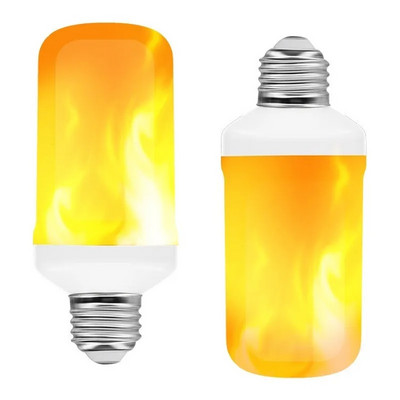 LED E27 Flame Bulb Fire 4 μοτίβων LED Light Dynamic Flame Effect 220v για οικιακό φωτισμό