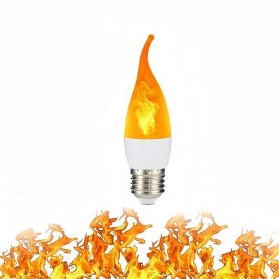 LED E27 Flame Bulb Fire 4 modeļi LED gaismas dinamiskais liesmas efekts 220v mājas apgaismojumam