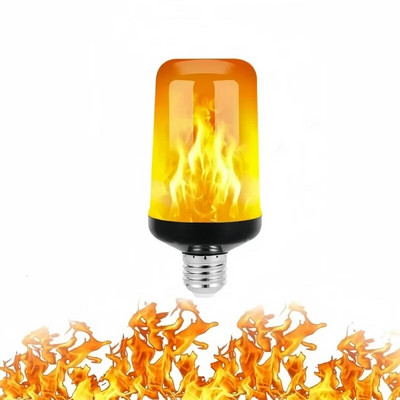 LED E27 Flame Bulb Fire 4 modeļi LED gaismas dinamiskais liesmas efekts 220v mājas apgaismojumam