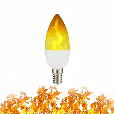LED E27 Flame Bulb Fire 4 modeļi LED gaismas dinamiskais liesmas efekts 220v mājas apgaismojumam