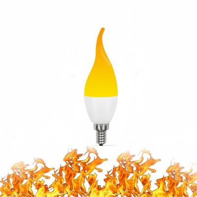 LED E27 Flame Bulb Fire 4 modeļi LED gaismas dinamiskais liesmas efekts 220v mājas apgaismojumam
