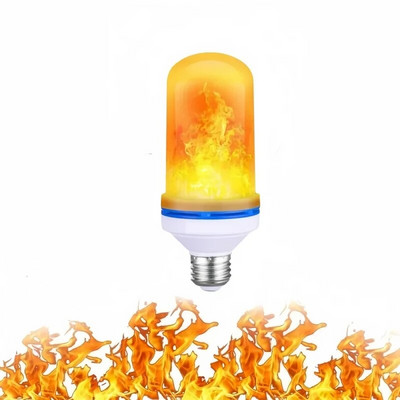 LED E27 Flame Bulb Fire 4 modeļi LED gaismas dinamiskais liesmas efekts 220v mājas apgaismojumam