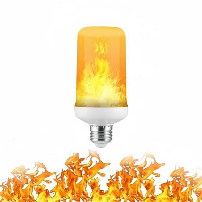 LED E27 Flame Bulb Fire 4 modeļi LED gaismas dinamiskais liesmas efekts 220v mājas apgaismojumam