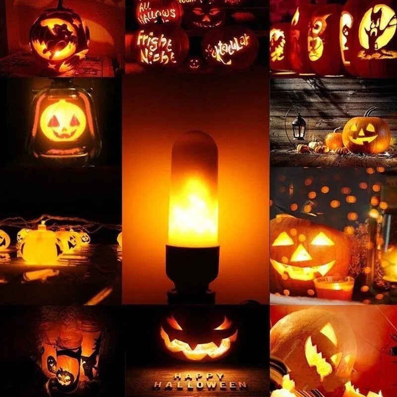 LED E27 Flame Bulb Fire 4 modeļi LED gaismas dinamiskais liesmas efekts 220v mājas apgaismojumam