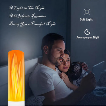 USB LED атмосферна светлина Пламък мигащи свещи Светлини книга Лампа за Power Bank Къмпинг осветление Светлина с ефект на запалка