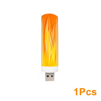 USB LED atmosferos šviesos liepsna mirksinti žvakių lemputė knyginė lemputė Power Bank stovyklavimo apšvietimui cigarečių žiebtuvėlio efekto lemputė