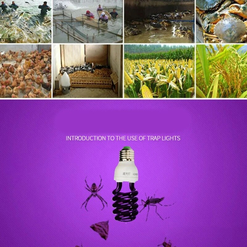 Ultra ljubičasta žarulja UV žarulja sa snagom 220V 30/40Watt lampa s poklopcem na navoj za rasvjetu pozornice protiv insekticida u poljoprivredi