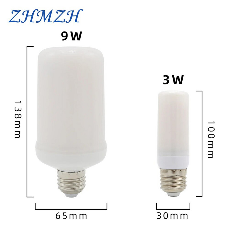 85-265V E27 99LEDs láng fénygravitációs érzékelő LED lánghatású lámpa izzó villogó megvilágítás lélegző parti dekor lámpák