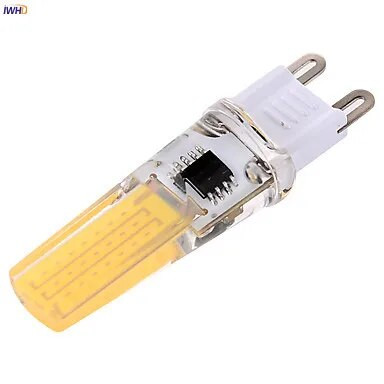 IWHD 5бр. 2.5W G9 LED крушка 220V 200LM Димируема COB LED G9 220V Bi-pin лампи Замяна на халогенни топло бяло бяло 110v-220v