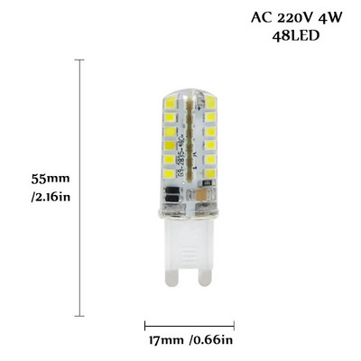 3 DB LED G9 lámpa AC 220V kukorica izzó SMD 2835 3014 48 64 104leds Lampada LED izzó Cserélje ki a halogén fényt 360 sugárzási szög