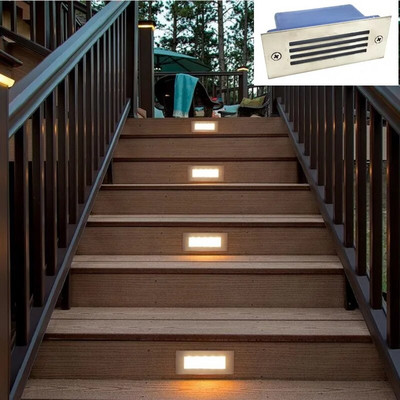 3W 5W LED стълбищна лампа със стенна лампа Вградена кутия Алуминиеви стъпала Външна LED стенна лампа Водоустойчив IP66