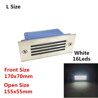 3W 5W led svjetlo za stepenice sa zidnom svjetiljkom dolje Ugrađena kutija Aluminijska svjetla za stepenice Vanjska LED zidna svjetiljka Footlight vodootporan IP66