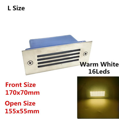 3W 5W led svjetlo za stepenice sa zidnom svjetiljkom dolje Ugrađena kutija Aluminijska svjetla za stepenice Vanjska LED zidna svjetiljka Footlight vodootporan IP66