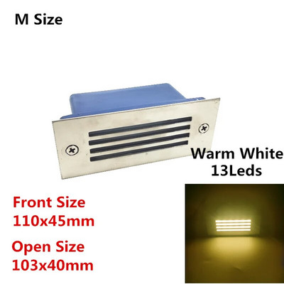 3W 5W led svjetlo za stepenice sa zidnom svjetiljkom dolje Ugrađena kutija Aluminijska svjetla za stepenice Vanjska LED zidna svjetiljka Footlight vodootporan IP66
