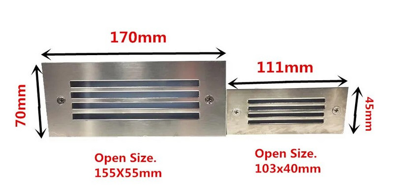 3W 5W led svjetlo za stepenice sa zidnom svjetiljkom dolje Ugrađena kutija Aluminijska svjetla za stepenice Vanjska LED zidna svjetiljka Footlight vodootporan IP66