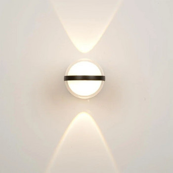 Led Външна стенна лампа Ip65 Водоустойчива кръгла вътрешен и външен коридор Коридор Пътека Двор Всекидневна Спалня Стенна лампа