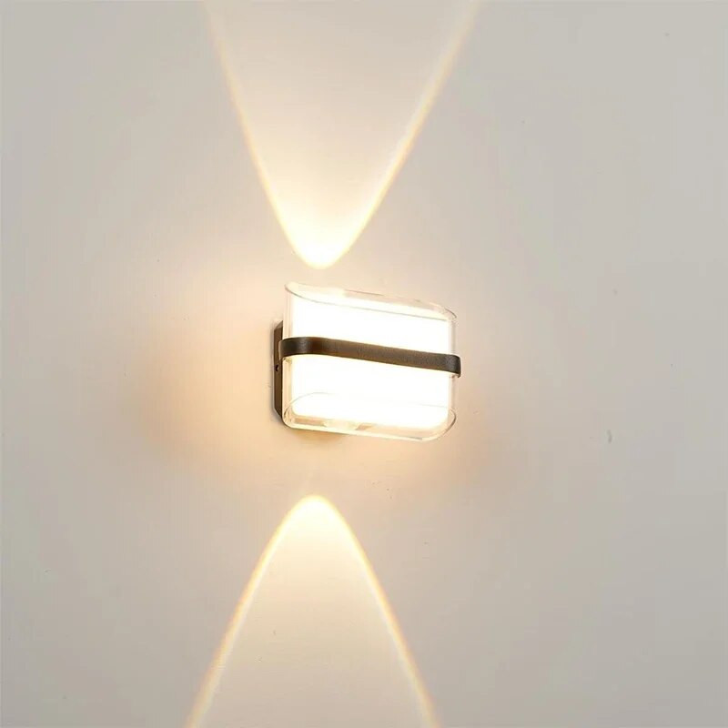 Led kültéri fali lámpa Ip65 vízálló kör alakú beltéri és kültéri folyosó folyosó udvari nappali hálószoba fali lámpa