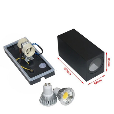GU10 Base kültéri vízálló fali lámpák kerti veranda fali világítás LED fali lámpák alumínium AC86-265