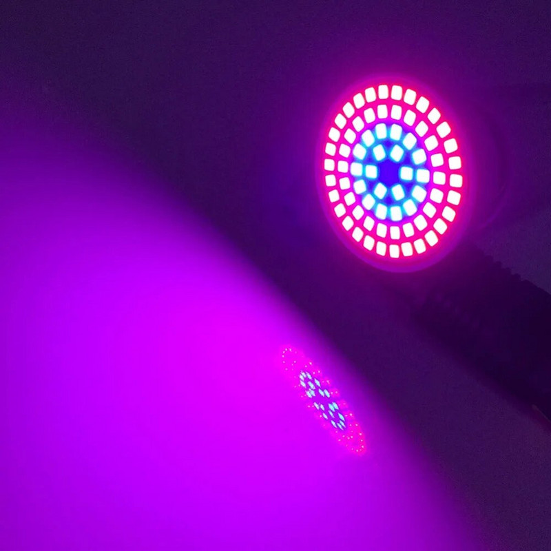 72 LED svjetiljka za uzgoj svjetiljke za uzgoj cvijeća E27 žarulja za staklenik u zatvorenom prostoru za hidroponsko povrće za rast povrća 5W 110V 220V