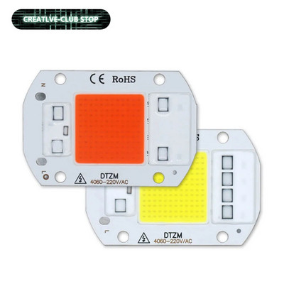 220 V-os LED-chip 10 W-os 20 W-os 30 W-os 50 W-os COB-chip, nincs szükség illesztőprogramra Smart IC LED-es lámpaperem ����������osi�������us����ās�ususiemās kakaszkodó világítással.