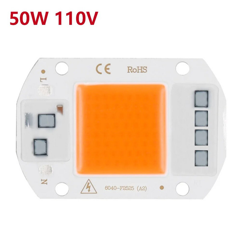 1vnt LED COB mikroschemų diodas Grow Light Viso spektro AC220V 10W 20W 30W 50W LED karoliukų lempa Fitolampa augalų auginimo palapinei Apšvietimas