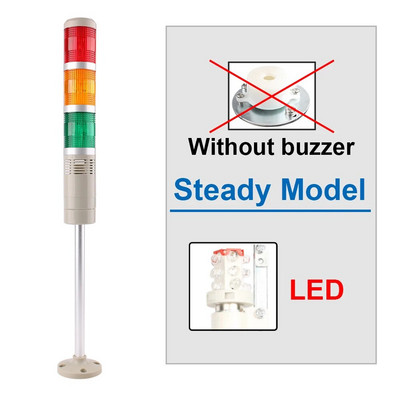 DC 12V 24V 110V 220V Industrijski toranj Signal upozorenja Bljeskalica LGP-505 indikator Stalna lampica LED sa zujalom Boje