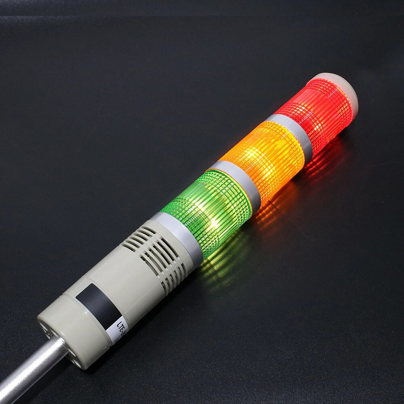 DC 12V 24V 110V 220V Industrijski toranj Signal upozorenja Bljeskalica LGP-505 indikator Stalna lampica LED sa zujalom Boje