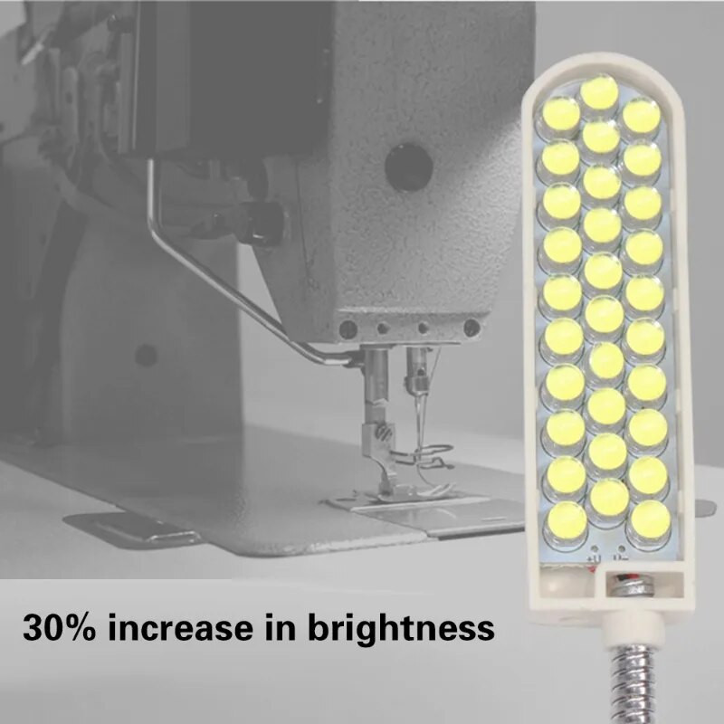 Itin ryški nešiojama siuvimo mašinos šviesa magnetinė tvirtinimo bazė žąsies kaklelio lempa visiems siuvimo mašinos apšvietimui 110V 220V