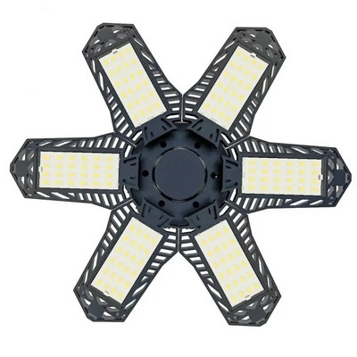 E26/E27 LED garažo šviestuvai su 6 reguliuojamomis plokštėmis Lubų darbo lempa sandėliavimui/sandėliams dirbtuvėms Pramoninis apšvietimas