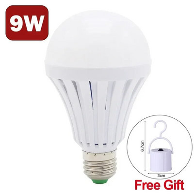 Punjiva LED žarulja za hitne slučajeve 9/12w žarulja Vodeni prijenosni reflektori Pametna punjiva žarulja za hitne slučajeve