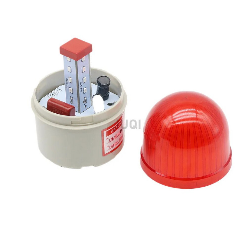 Su garsiniu signalu Strobe Signal Įspėjamoji lemputė 12V N-2071J Mirksi pavojaus garsas Šviesa 24V 220V LED lemputė Indikacinės lemputės