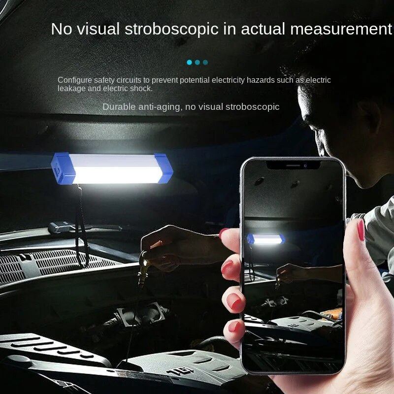 Magnetska Led svjetla za hitne slučajeve Višenamjenska kućna nestanka struje Radna dopunska svjetla Punjive lampe za kampiranje Duga traka 3 zupčanika