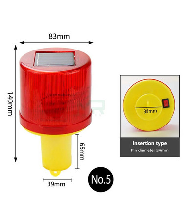 Saulės šviesos diodų avarinė lemputė / saulės energija maitinami įspėjamieji žibintai / švyturys / eismo signalizacijos žibintai / bokštinio krano lempa