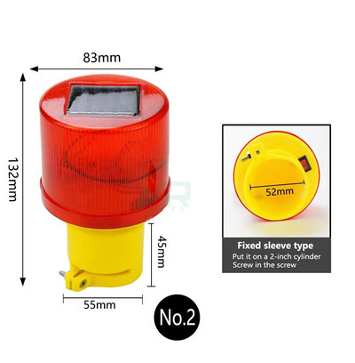 Saulės šviesos diodų avarinė lemputė / saulės energija maitinami įspėjamieji žibintai / švyturys / eismo signalizacijos žibintai / bokštinio krano lempa