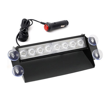 8 LED светлини за спешни случаи за автомобили и камиони Слънчева козирка LED стробоскоп Предупредителна светлина Полицейски светкавици 3 мигащи режима 12V