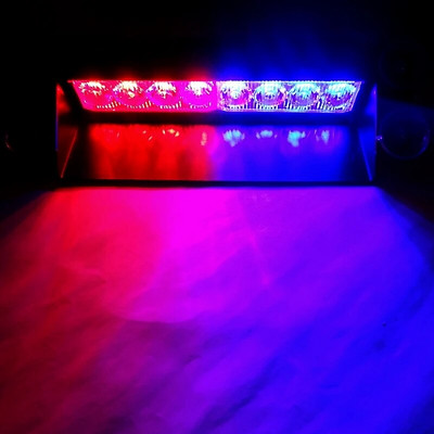 8 LED bljeskalica za automobile i kamione u nuždi Štitnik za sunce LED stroboskop Svjetlo upozorenja Policijske bljeskalice 3 načina bljeskanja 12V