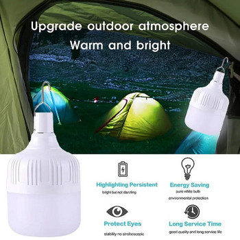 USB акумулаторна LED аварийна лампа Външна къмпинг светлина Преносима палатка Висяща лампа Аварийно осветление Крушка Оборудване