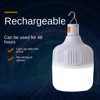 USB újratölthető LED vészvilágítás kültéri kempinglámpa hordozható sátor függőlámpa vészvilágítás izzó felszerelés