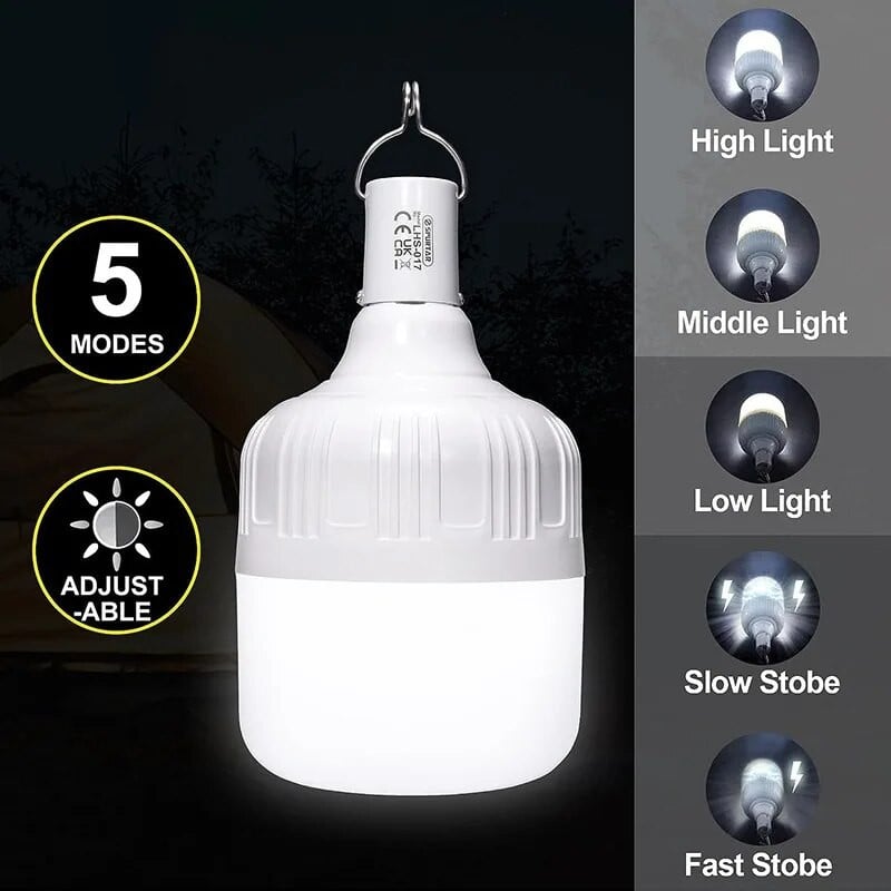 USB punjiva LED svjetla za hitne slučajeve Vanjsko svjetlo za kampiranje Prijenosna viseća svjetiljka za šator Oprema za žarulje za rasvjetu za hitne slučajeve