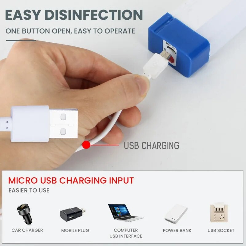 17cm-52cm LED svjetla za hitne slučajeve DC5V 20W 40W 60W USB punjive svjetiljke za vanjsko kampiranje za kućnu radnu rasvjetu pri nestanku struje