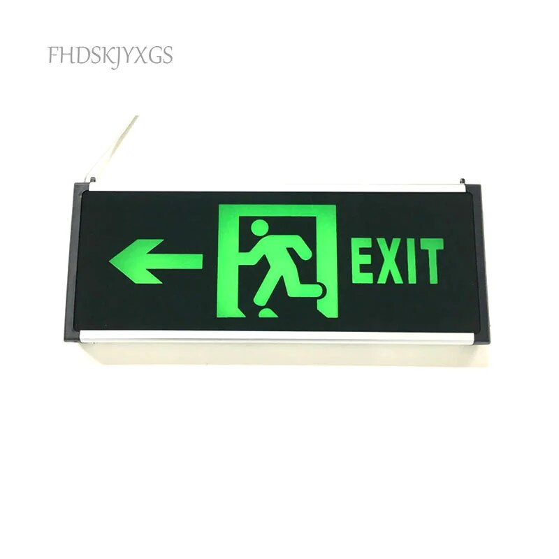 Svjetlosni znak za izlaz Ac110-220V Zeleni izlaz Led svjetlo za hitne slučajeve Indikator požarne sigurnosti Lampica upozorenja Za žarulju Hotel Javnost