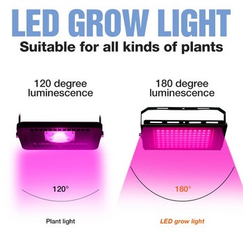 Led светлина за отглеждане на растения Хидропонна лампа LED пълен спектър 220V LED фитолампи Осветление за парникови семена Осветление за отглеждане на цветя 50W 100W