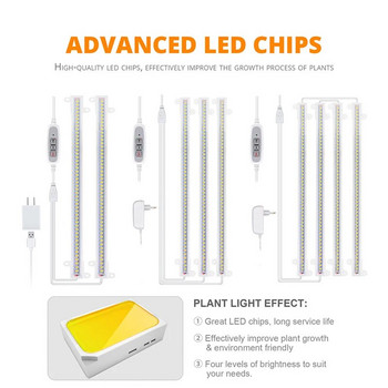 Φωτιστικό Led Grow Light USB Timer Phyto Lamp For Plants Φωτιστικό LED με δυνατότητα ρύθμισης φωτισμού Phytolamps Full Spectrum Hydroponics Growing Lamps