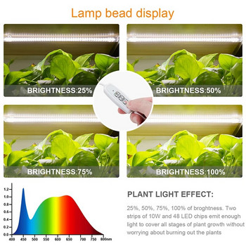 Φωτιστικό Led Grow Light USB Timer Phyto Lamp For Plants Φωτιστικό LED με δυνατότητα ρύθμισης φωτισμού Phytolamps Full Spectrum Hydroponics Growing Lamps