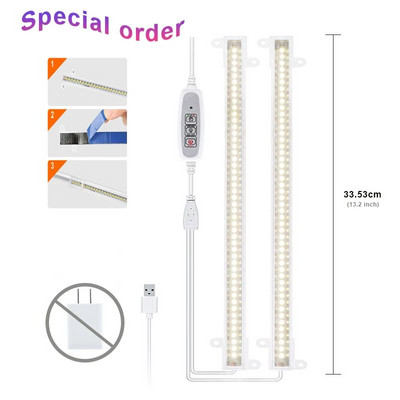 Unutarnje Led svjetlo za uzgoj, USB tajmer, fito svjetiljka za biljke, LED svjetiljka s mogućnošću prigušivanja, fitolampe, hidroponičke svjetiljke za uzgoj punog spektra