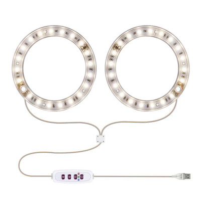 1/2/3/4-head Angel Ring LED svjetlo za biljke Automatski mjerač vremena Svjetlo za biljke punog spektra 5 načina rada Domaći vrt Hidroponski rast biljaka