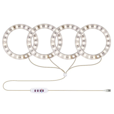 1/2/3/4-head Angel Ring LED svjetlo za biljke Automatski mjerač vremena Svjetlo za biljke punog spektra 5 načina rada Domaći vrt Hidroponski rast biljaka