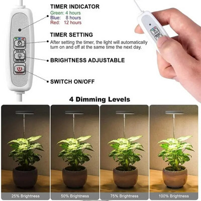 USB 5v лампа за осветление за отглеждане на стайни растения Led Phyto лампа за отглеждане на растения Фитолампа за отглеждане на растения