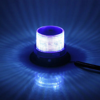 Кехлибарено синьо червено LED автомобилно превозно средство Строб Предупредителна светлина Полицейски мигащ маяк Магнитна монтирана светодиодна лампа за аварийно осветление 12/24V