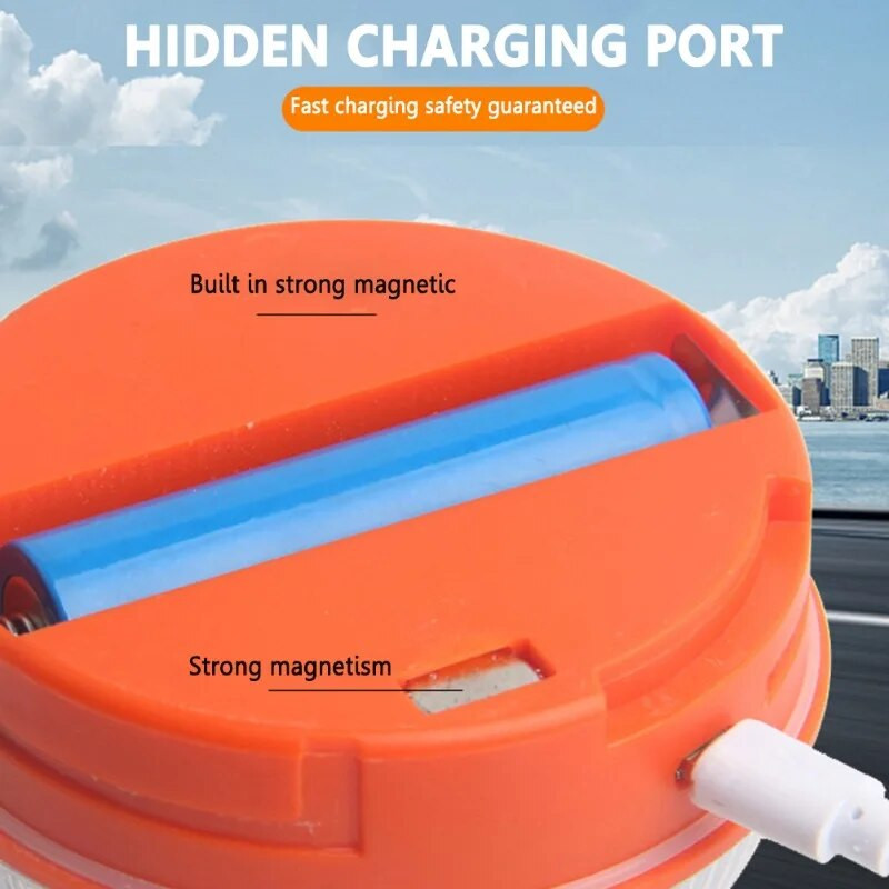 Įkraunamas LED automobilio avarinis žibintas V16 homologuotas Dgt patvirtintas automobilio avarinis švyturys, magnetinis indukcinis blykstės lemputė